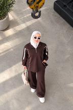 طقم Elegance البني بإطلالة يومية مريحة